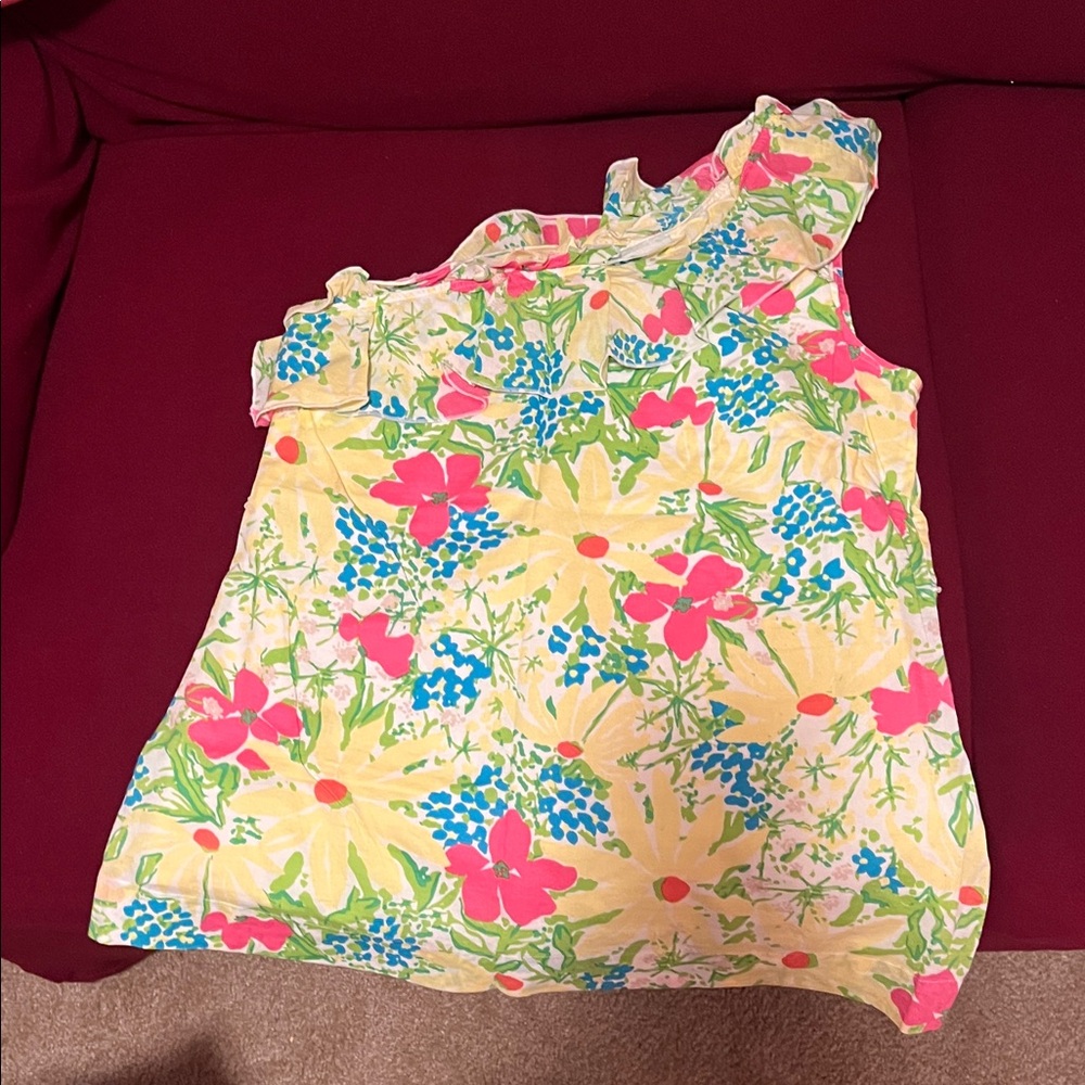 Lilly Pulitzer classy and chic boutique one shoulder Top